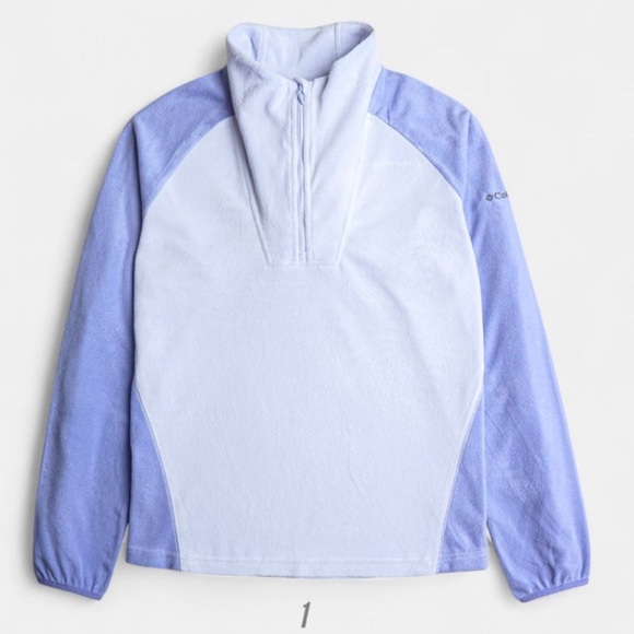 Columbia Tops - NWT Columbia Half Zip Fleece Sweater Pine Ridge Lavender Medium